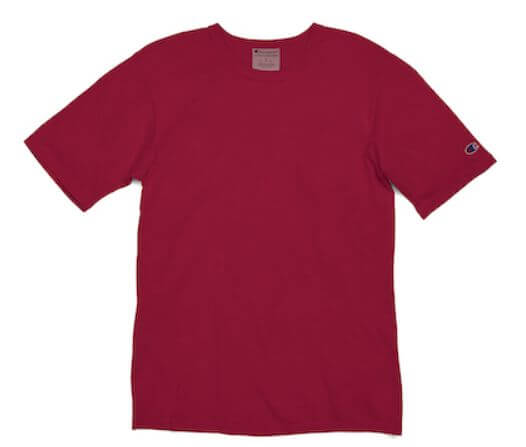 Champion Adult Garment Dyed Short Sleeve Tee in Crimson