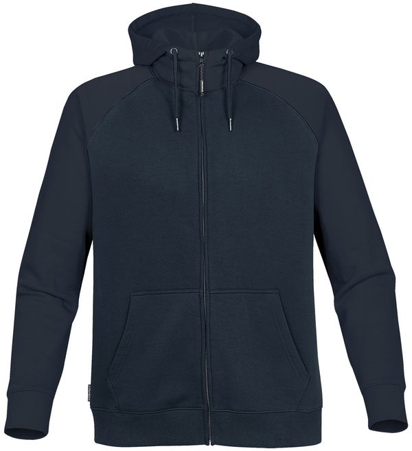 Am image of a Custom Stormtech Mens Omega Zip Hoody in NAVY!