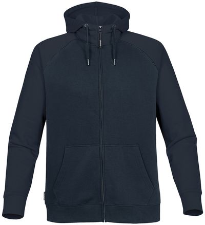 Am image of a Custom Stormtech Mens Omega Zip Hoody in NAVY!