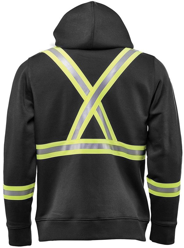 Am image of a Custom Stormtech Men's Omega Reflective Zip Hoody in Black!