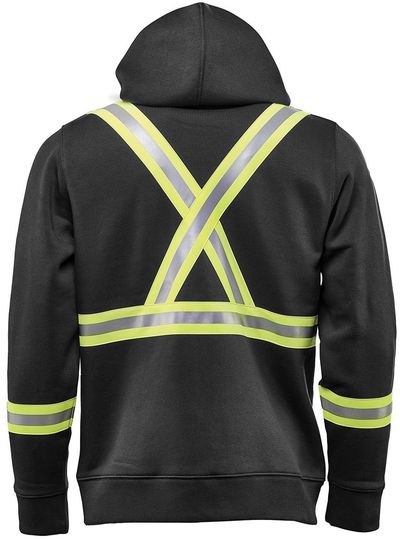 Am image of a Custom Stormtech Men's Omega Reflective Zip Hoody in Black!