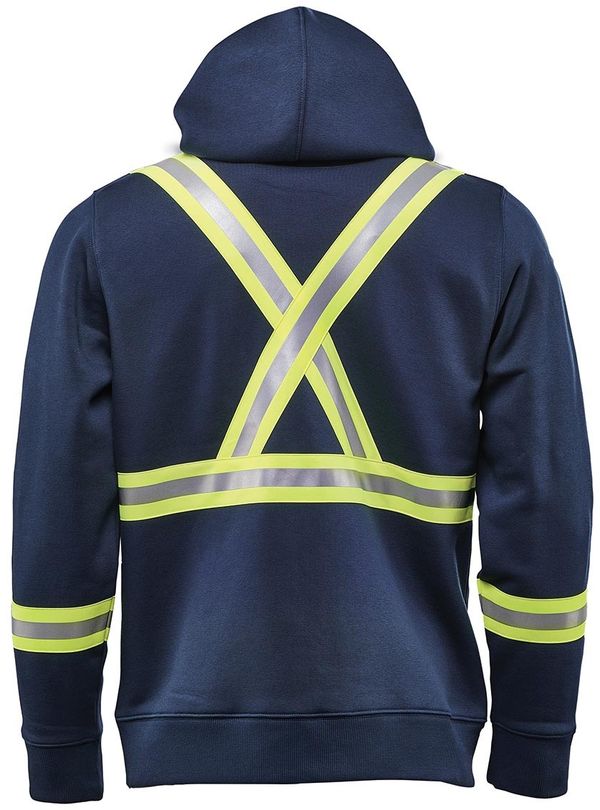 Am image of a Custom Stormtech Men's Omega Reflective Zip Hoody in Navy!