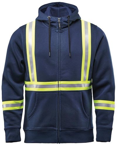 Am image of a Custom Stormtech Men's Omega Reflective Zip Hoody in Navy!