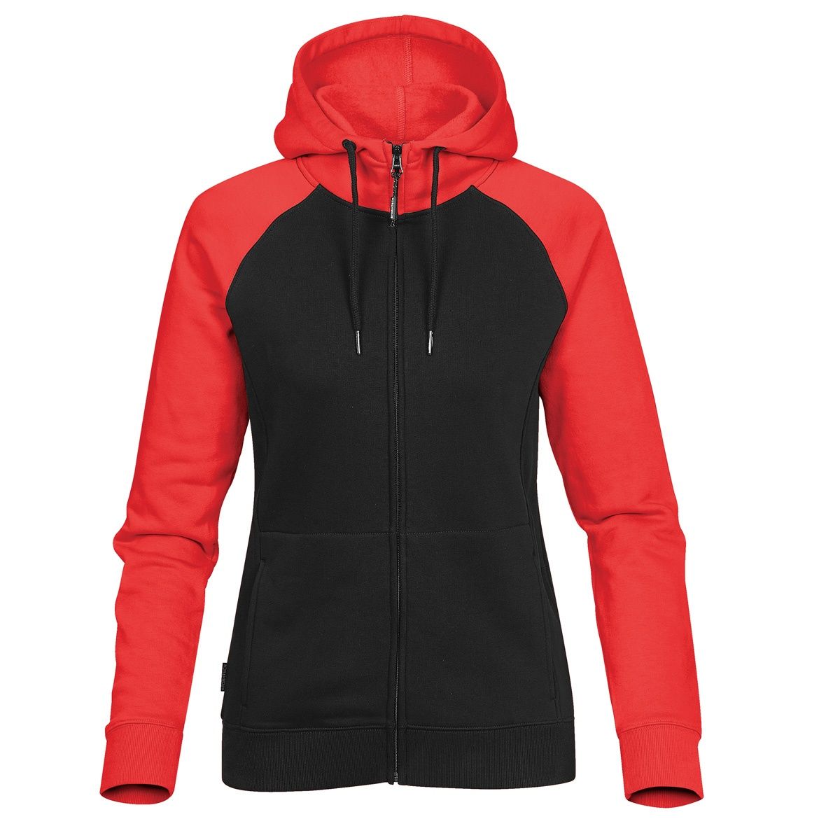 Stormtech Womens Omega Zip Hoody in BLACK / BRIGHT RED