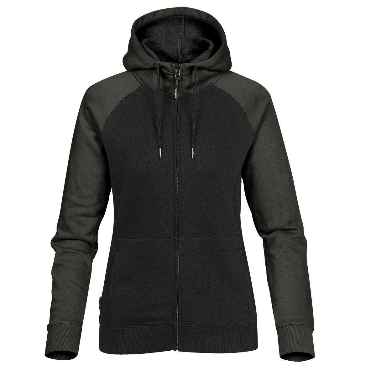 Stormtech Womens Omega Zip Hoody in BLACK / CARBON