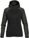 Am image of a Custom Stormtech Womens Omega Zip Hoody in BLACK / CARBON!