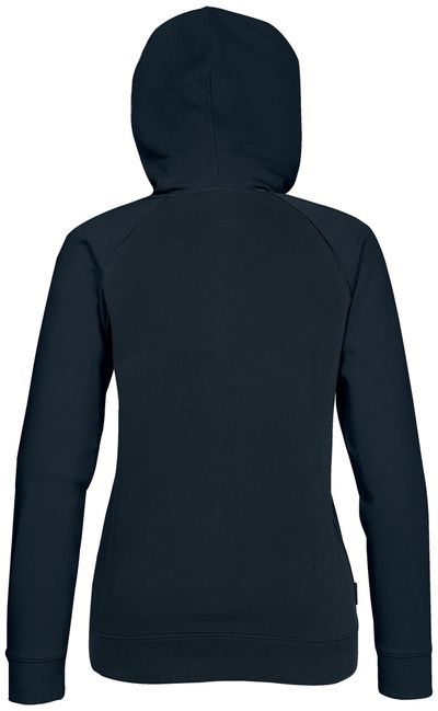 Am image of a Custom Stormtech Womens Omega Zip Hoody in NAVY!