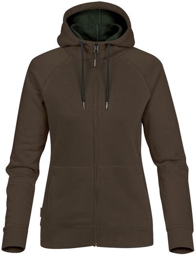 Am image of a Custom Stormtech Womens Omega Zip Hoody in CARBON!