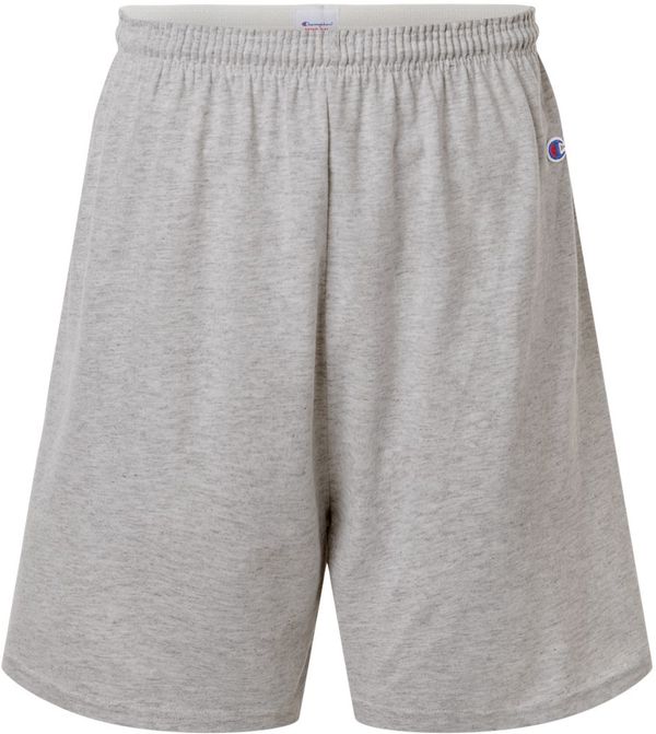 An image of a Custom Champion Adult Cotton Gym Short in Oxford Grey Heather!