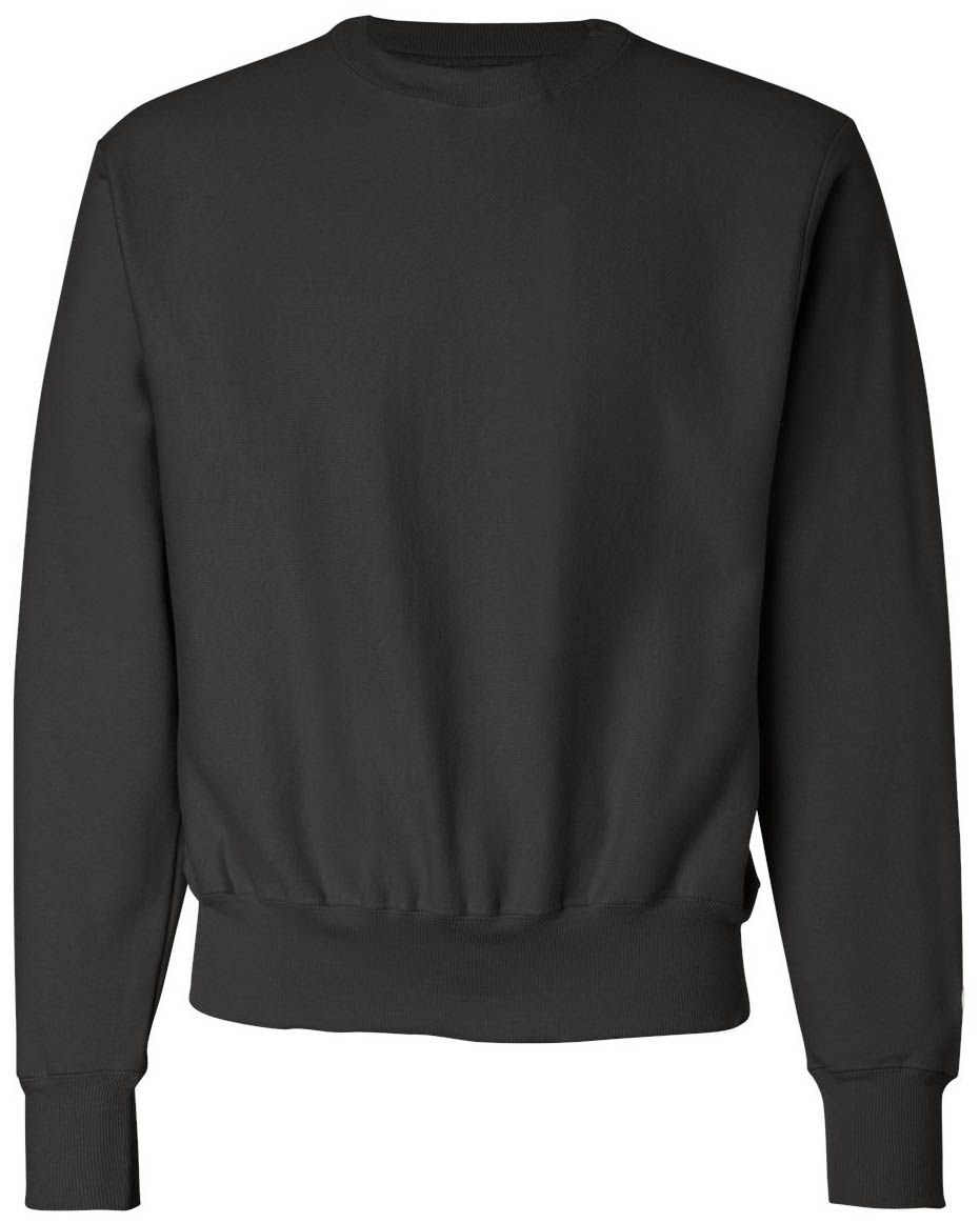 Champion Adult Reverse Weave Fleece Crew in Black
