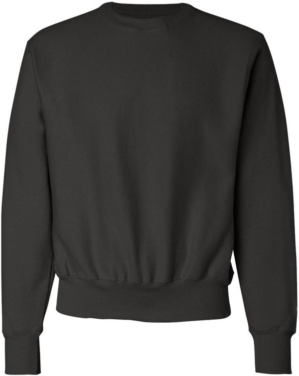 An image of a Custom Champion Adult Reverse Weave Fleece Crew in Black!