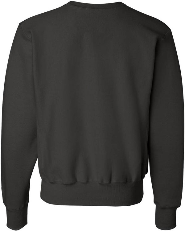 An image of a Custom Champion Adult Reverse Weave Fleece Crew in Black!