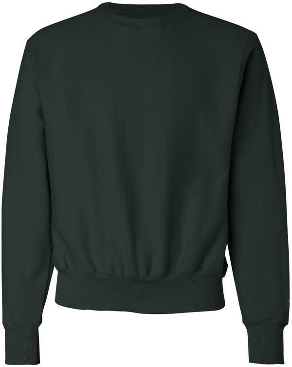 An image of a Custom Champion Adult Reverse Weave Fleece Crew in Dark Green!