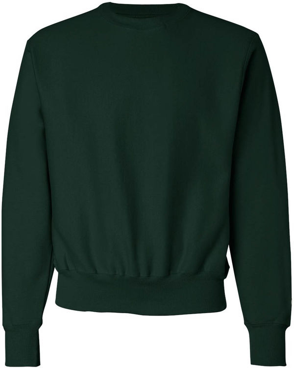 An image of a Custom Champion Adult Reverse Weave Fleece Crew in Dark Green!