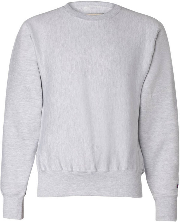 An image of a Custom Champion Adult Reverse Weave Fleece Crew in Silver Gray!
