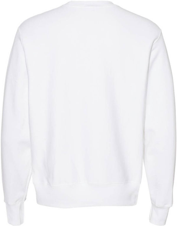 An image of a Custom Champion Adult Reverse Weave Fleece Crew in White!