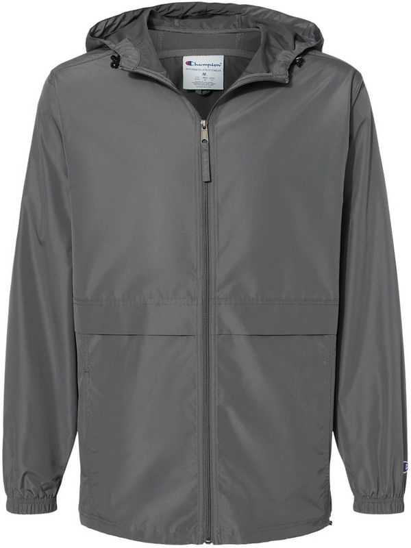 An image of a Custom Champion Full Zip Anorak Jacket in Graphite!