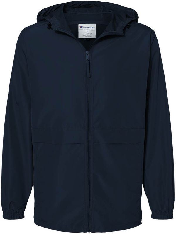 An image of a Custom Champion Full Zip Anorak Jacket in Navy!