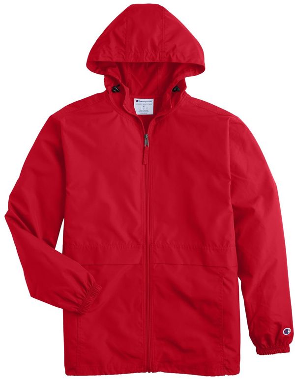 Am image of a Custom Champion Full Zip Anorak Jacket in Scarlet!