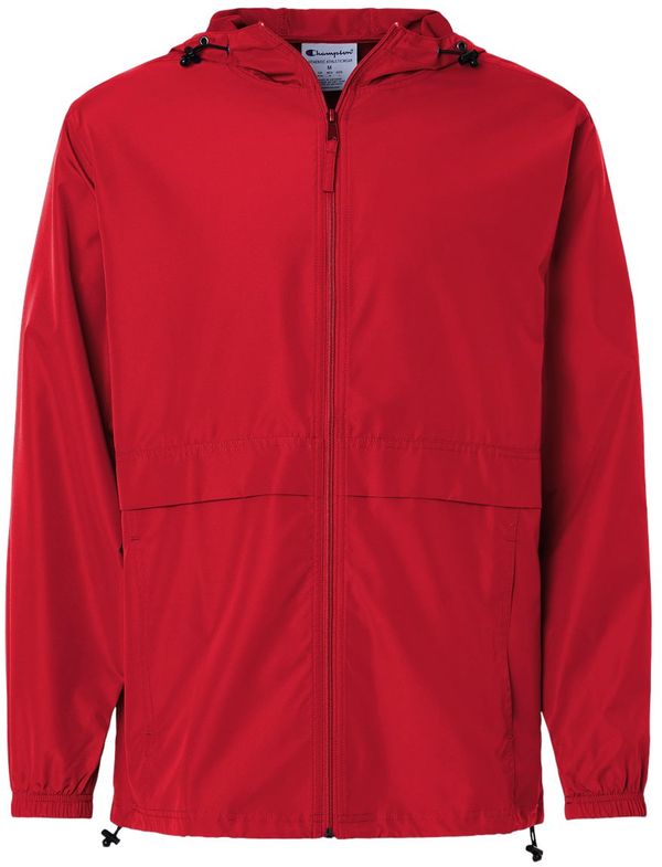 An image of a Custom Champion Full Zip Anorak Jacket in Scarlet!