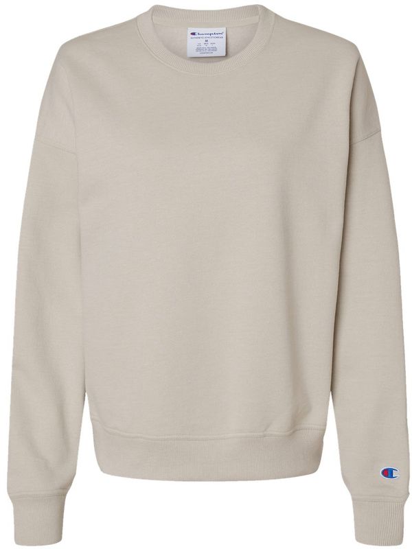 An image of a Custom Champion Ladies' PowerBlend Sweatshirt in Sand!