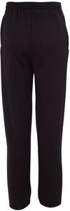 An image of a Custom Champion Mens Powerblend Open Bottom Sweatpants with Pockets in Black!