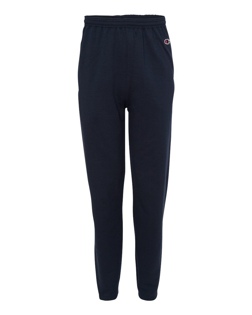 Champion Mens Powerblend Open Bottom Sweatpants with Pockets in Navy