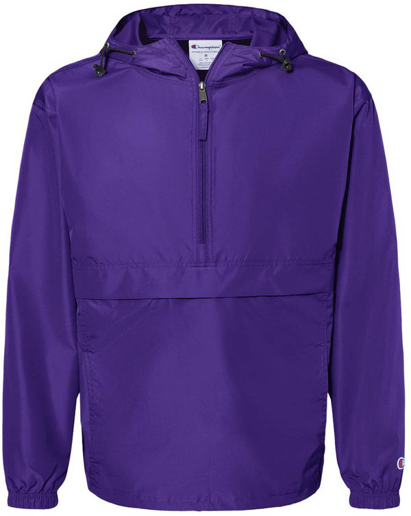 An image of a Custom Champion Packable Anorak Jacket in Purple!