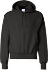 Am image of a Custom Champion Reverse Weave Pullover Hooded Sweatshirt in Black!