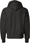 Am image of a Custom Champion Reverse Weave Pullover Hooded Sweatshirt in Black!