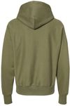 Am image of a Custom Champion Reverse Weave Pullover Hooded Sweatshirt in Fresh Olive!