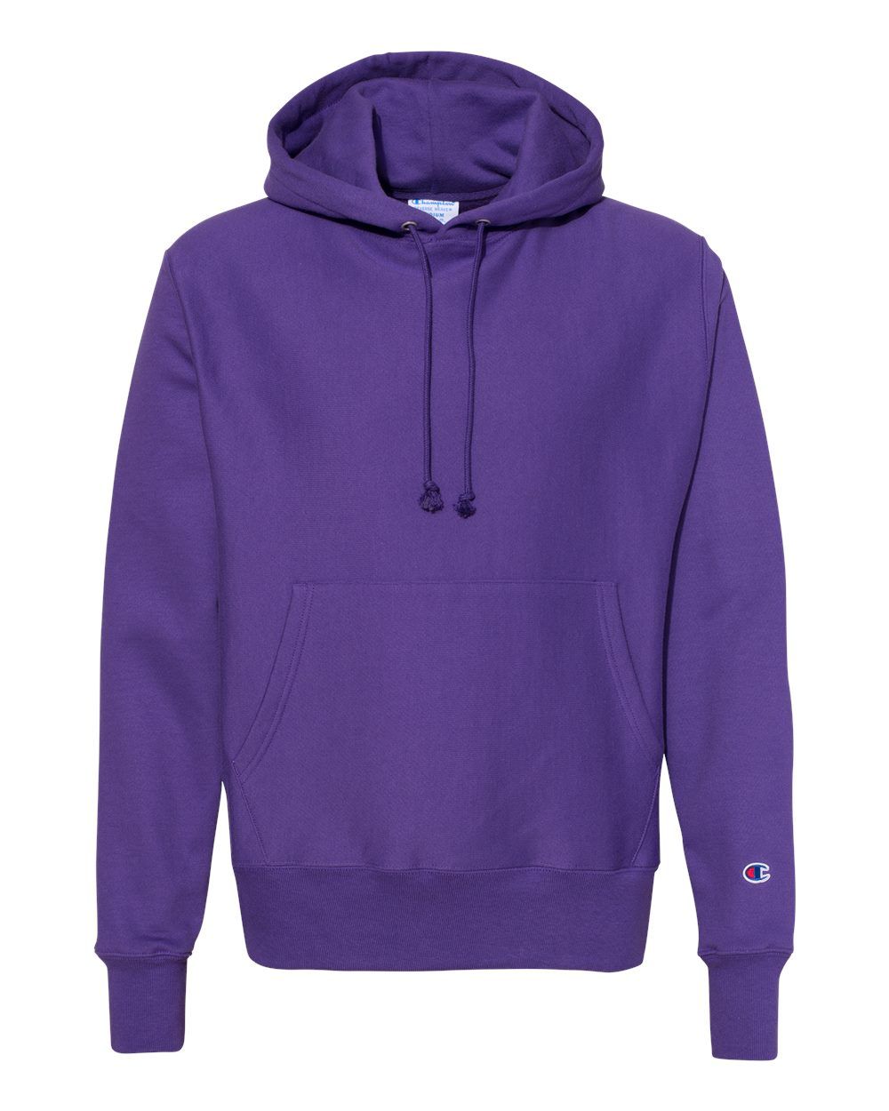 Champion Reverse Weave Pullover Hooded Sweatshirt in Purple