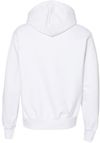 Am image of a Custom Champion Reverse Weave Pullover Hooded Sweatshirt in White!