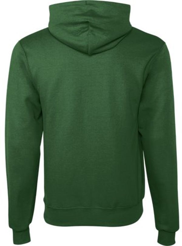 Am image of a Custom Champion Youth Powerblend Pullover Hooded Sweatshirt in Dark Green!