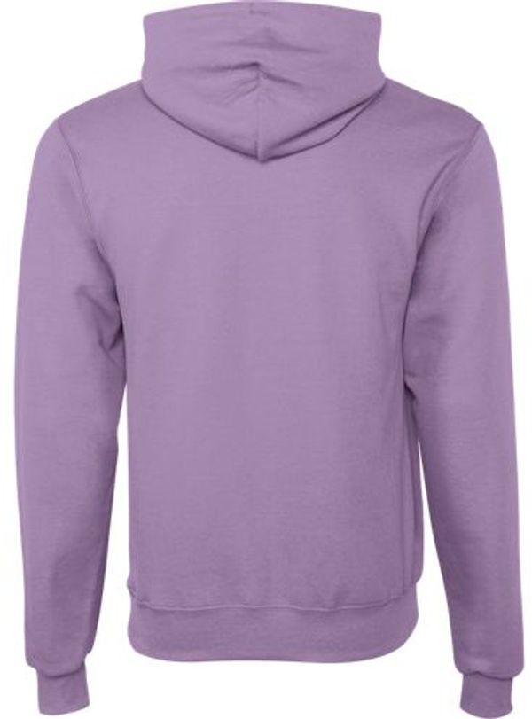 Am image of a Custom Champion Youth Powerblend Pullover Hooded Sweatshirt in Lilac!