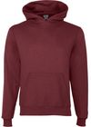 Am image of a Custom Champion Youth Powerblend Pullover Hooded Sweatshirt in Maroon!