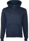 Am image of a Custom Champion Youth Powerblend Pullover Hooded Sweatshirt in Navy!