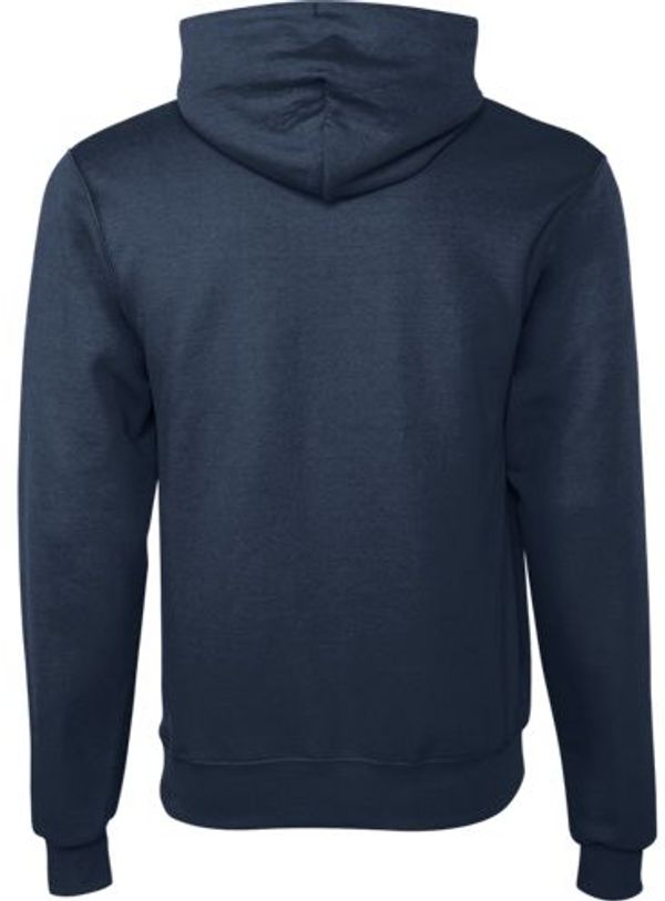 Am image of a Custom Champion Youth Powerblend Pullover Hooded Sweatshirt in Navy!