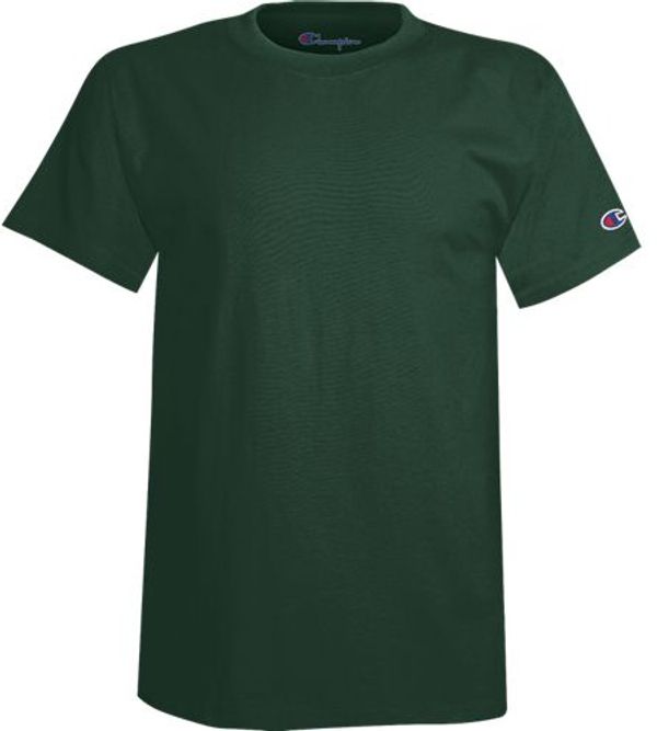 An image of a Custom Champion Youth Short sleeve Cotton Tee in Dark Green!