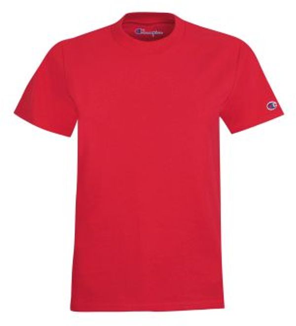 An image of a Custom Champion Youth Short sleeve Cotton Tee in Red!