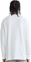 Am image of a Custom C'est Essential Long Sleeve Shirt in White Blanc!