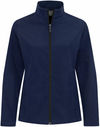 An image of a Custom Coal Harbour Essential Water Repellent Soft Shell Ladies Jacket in True Navy!