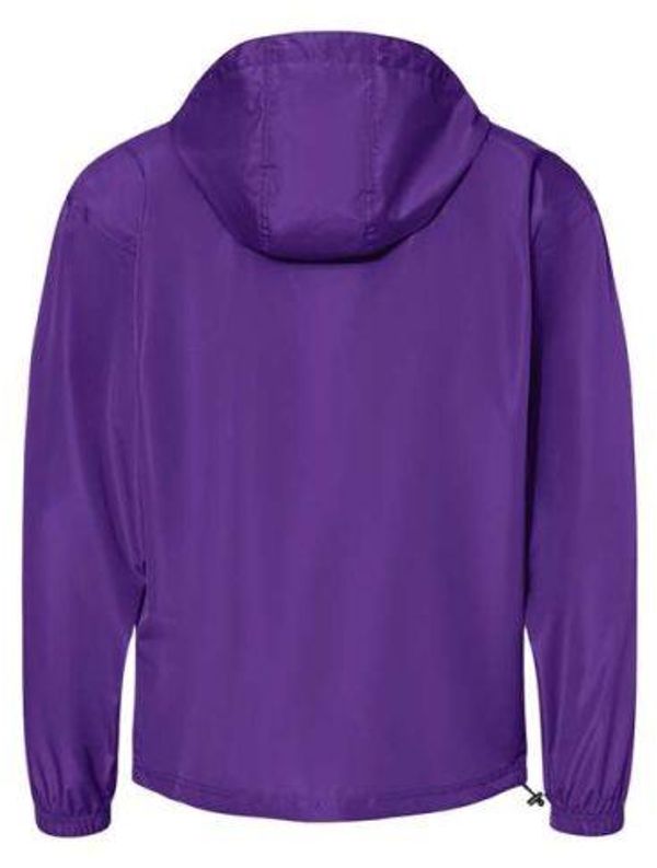 Am image of a Custom Champion Packable Anorak Jacket in Purple!