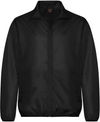 Am image of a Custom Coal Harbour Essential Water Resistant Windbreaker Jacket in Black!