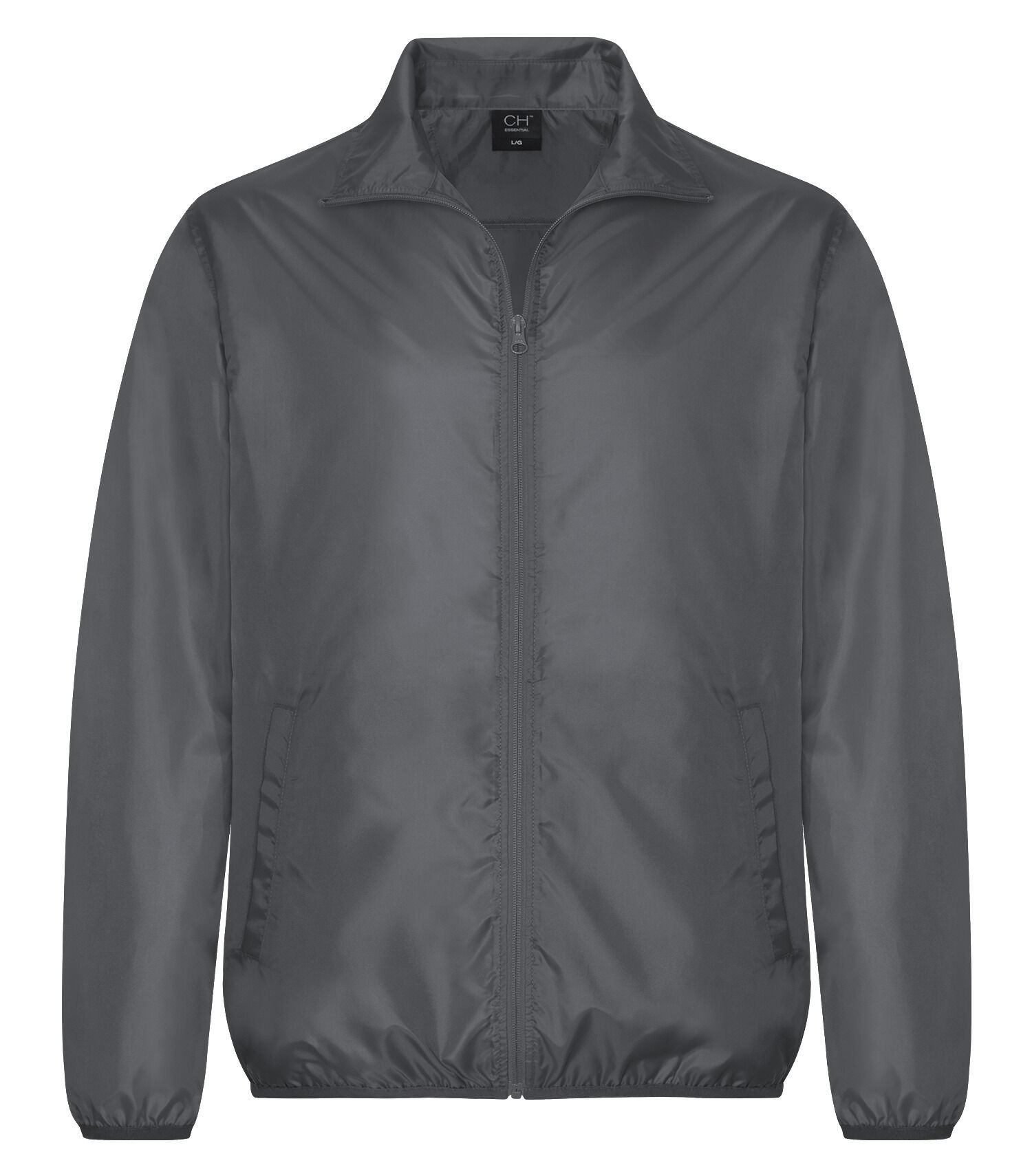 Coal Harbour Essential Water Resistant Windbreaker Jacket in Grey
