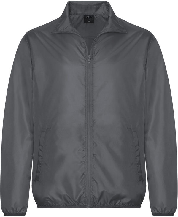 Am image of a Custom Coal Harbour Essential Water Resistant Windbreaker Jacket in Grey!