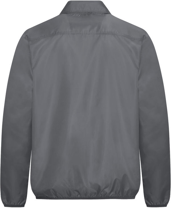 Am image of a Custom Coal Harbour Essential Water Resistant Windbreaker Jacket in Grey!