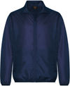 Am image of a Custom Coal Harbour Essential Water Resistant Windbreaker Jacket in Navy!