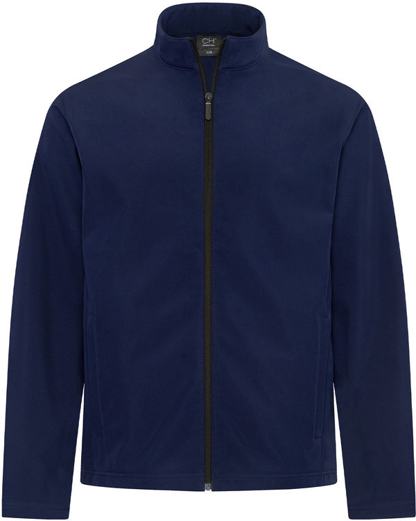 An image of a Custom Coal Harbour Essential Water Repellent Soft Shell Jacket in True Navy!
