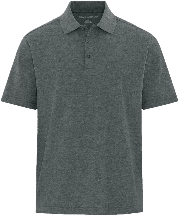 Am image of a Custom Coal Harbour Everyday CVC Polo in Dark Heather Grey!
